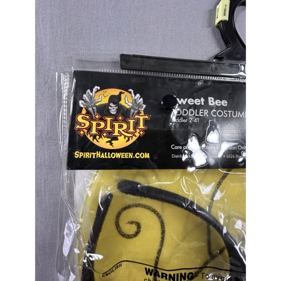 Spirit Halloween Sweet Bee Costume Toddler 2T-4T Dress Up Play New - Picture 6 of 8